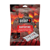 2 pc Rapidfire Fire Starters - Charcoal & wood fire starters
