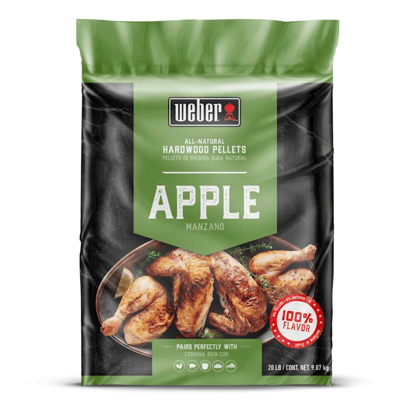 Apple All-Natural Hardwood Pellets - 20 lb bag of grill pellets