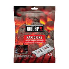 2 pc Rapidfire Fire Starters - Charcoal & wood fire starters